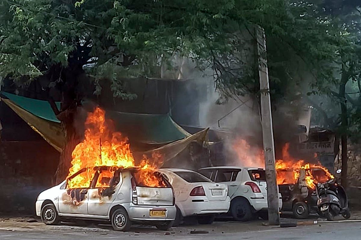 Flames out after vehicles were set on fire during Violence after student stabbed by classmate